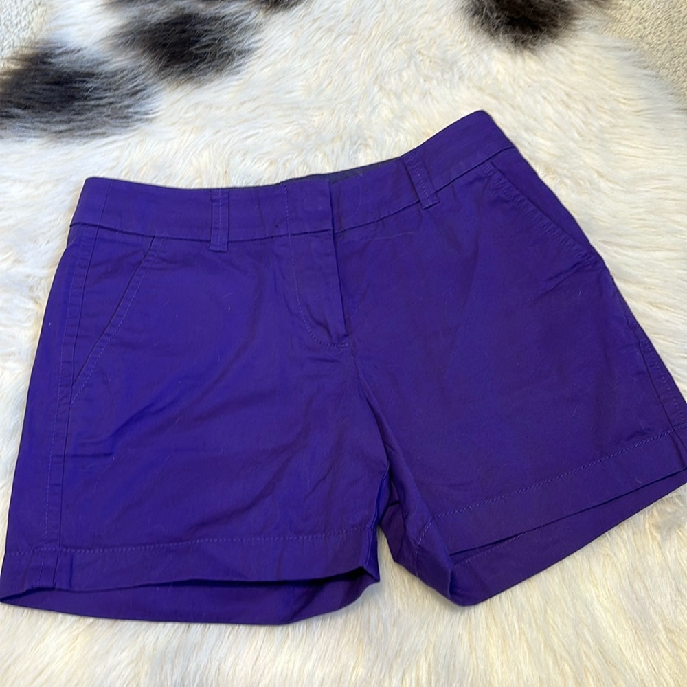 Purple chino shorts